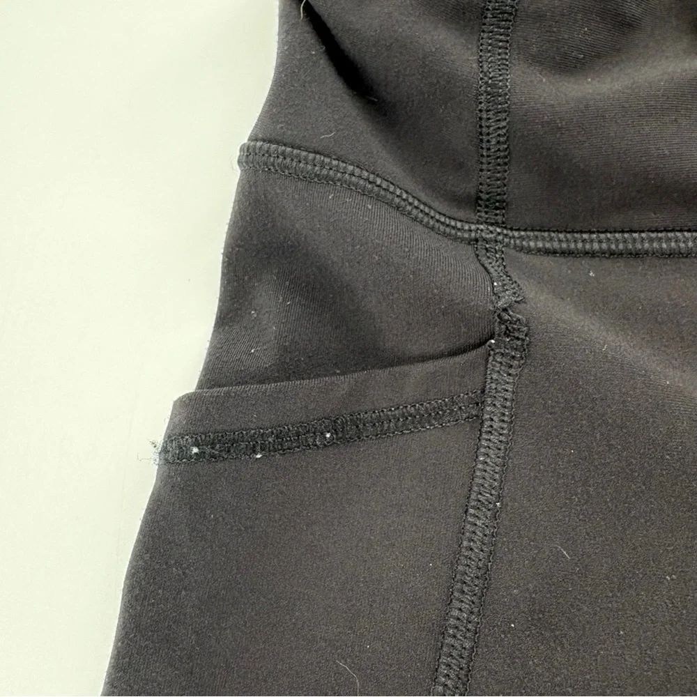 lululemon Leggings black 4 with Silver Accents running activewear pants